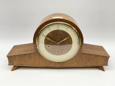 Mid 20th century walnut cased mantel clock by 'Smiths'