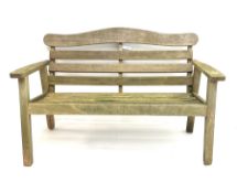 Two seat garden bench (W131cm) and two side tables (W91cm)