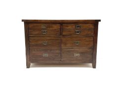 Stained pine chest