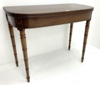 19th century mahogany tea table with fold-over top