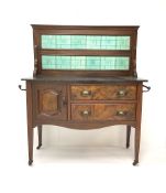 Late Victorian walnut wash stand