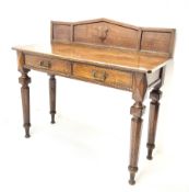 Late Victorian oak side/console table