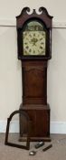 Early 19th century oak and mahogany longcase clock