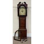 Early 19th century oak and mahogany longcase clock