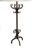 Mid 20th century bentwood hat and coat stand