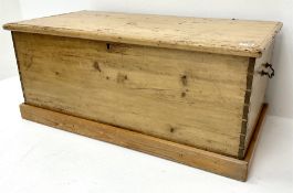 Victorian stripped pine blanket box