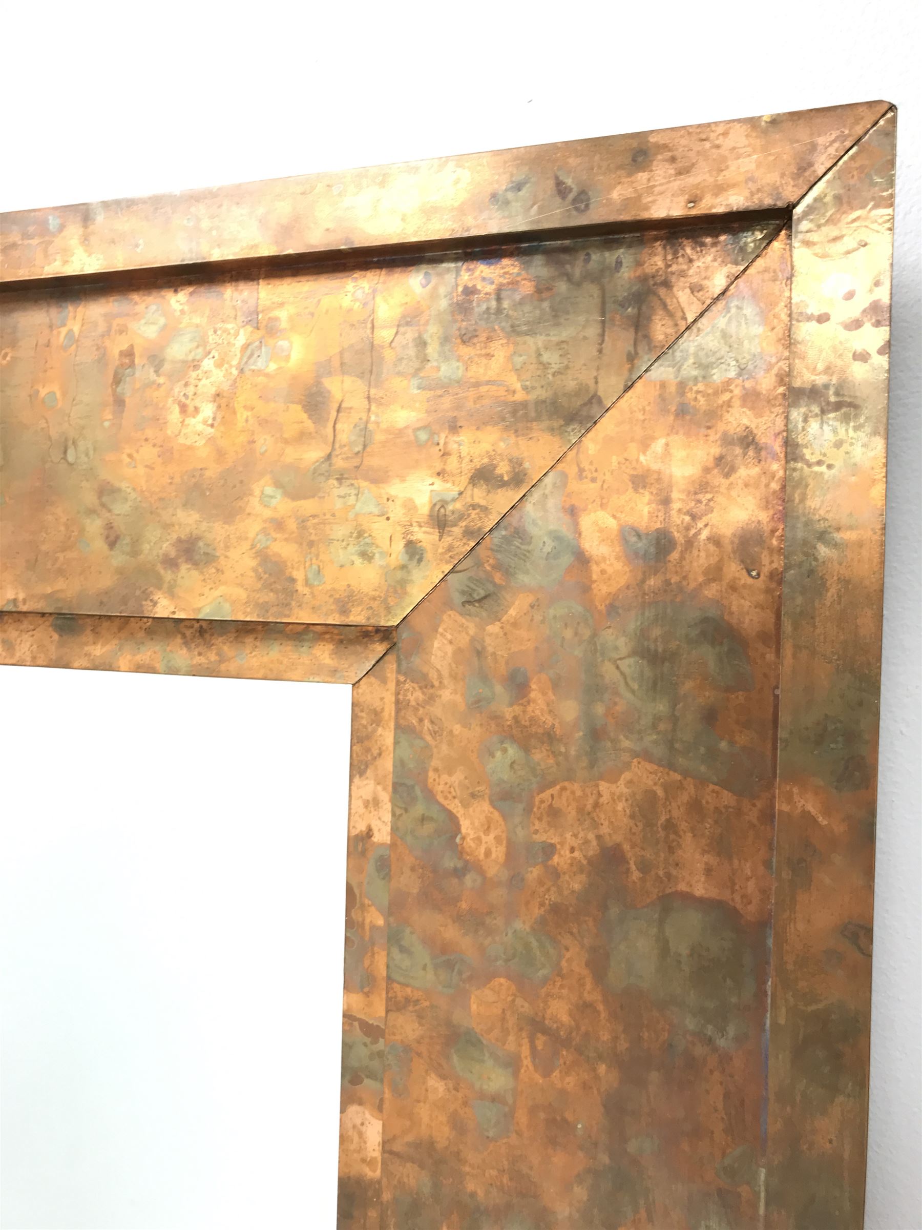 Large acid copper wash finish mirror - Image 2 of 2