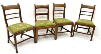 Four Regency mahogany dining chairs