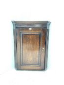 Georgian oak wall hanging corner cabinet