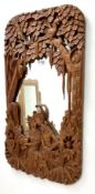 Eastern hardwood carved frame with mirror