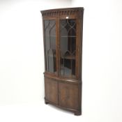 Bevan Funnel Reprodux mahogany double corner cabinet