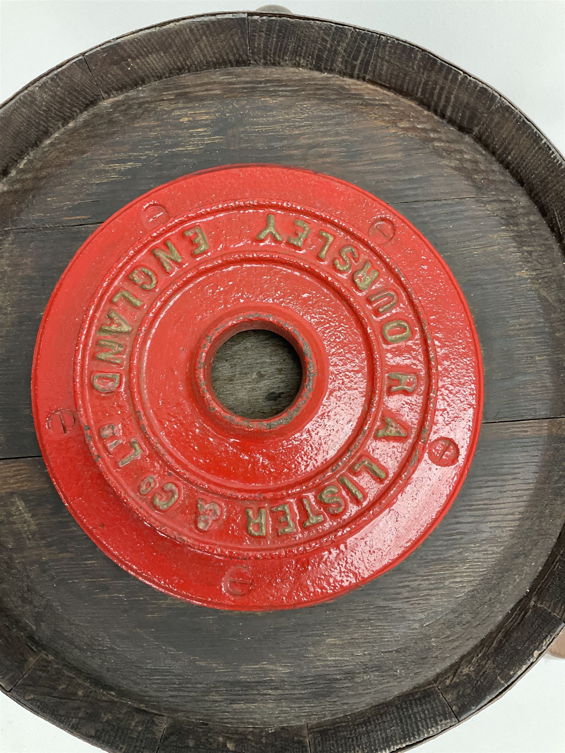 R A Lister & Co LTD revolving metal and wooden butter churn - Image 3 of 3