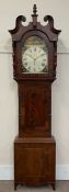 19th century figured mahogany longcase clock