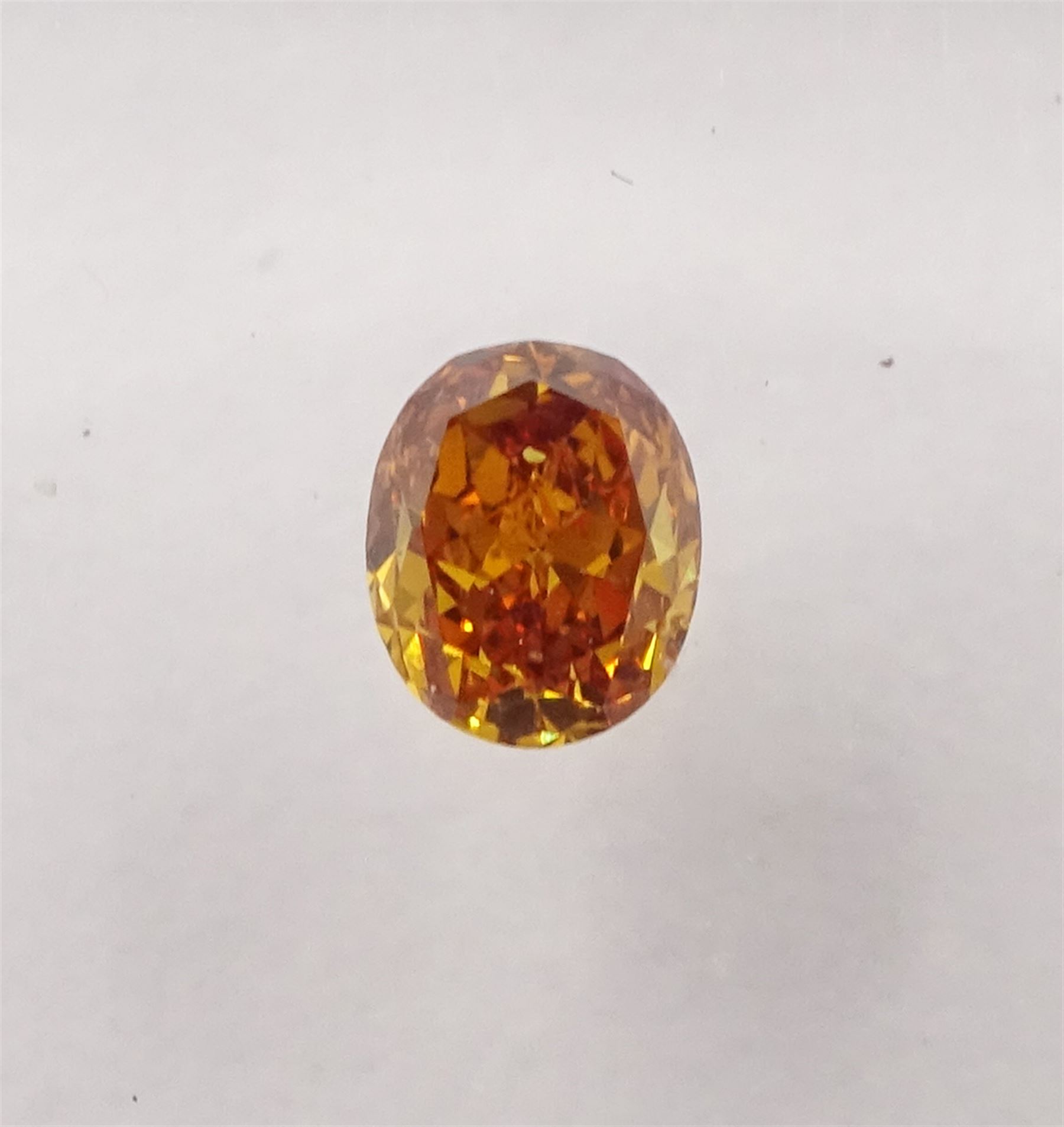 Two certified loose fancy coloured oval shaped diamonds - Image 3 of 6