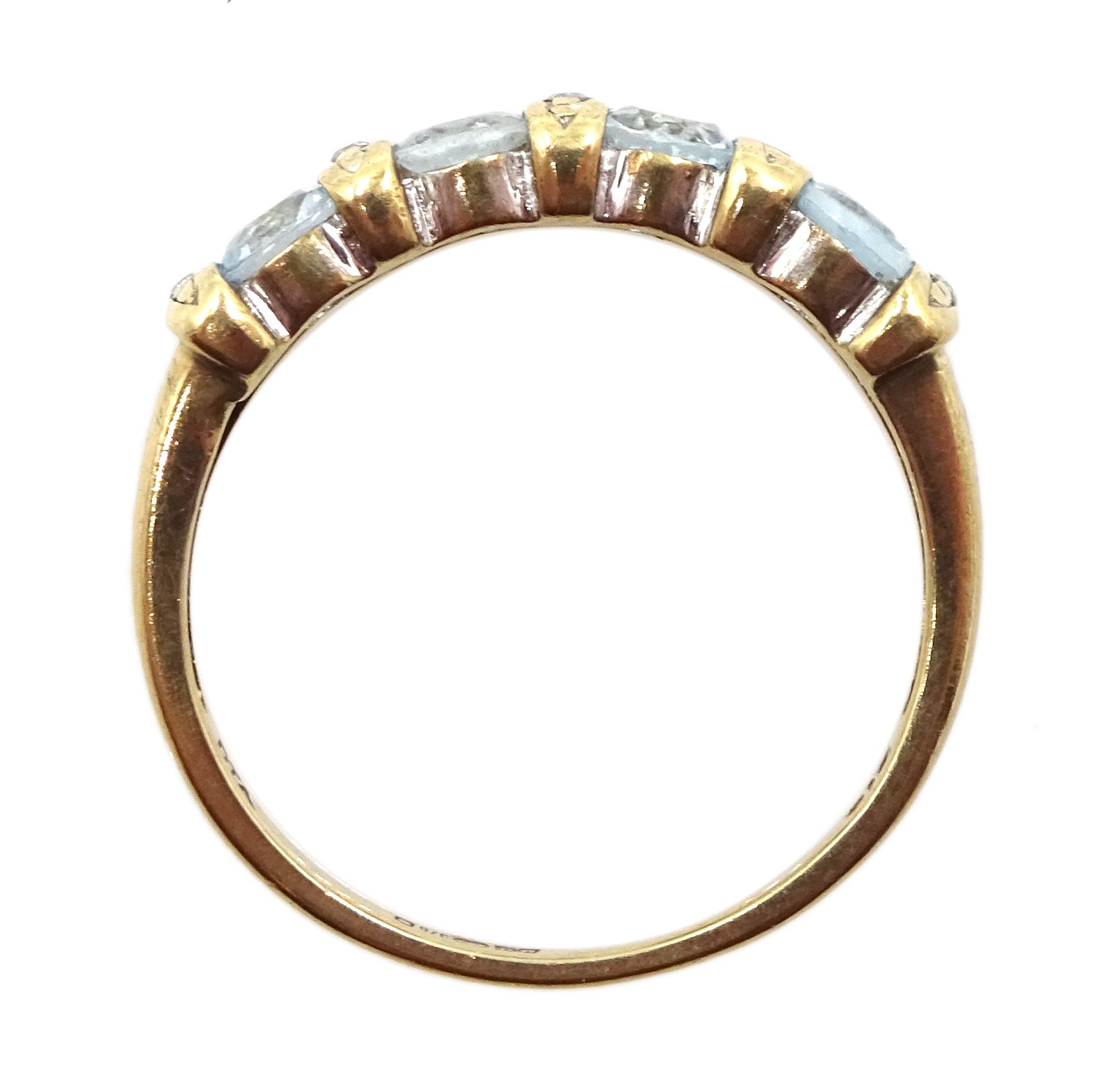 9ct gold four stone topaz ring - Image 4 of 4