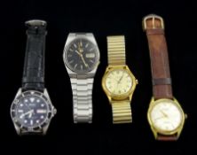 Seiko automatic gentleman's stainless steel bracelet wristwatch