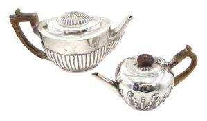 Silver bachelors teapot by John Aldwinckle & Thomas Slater