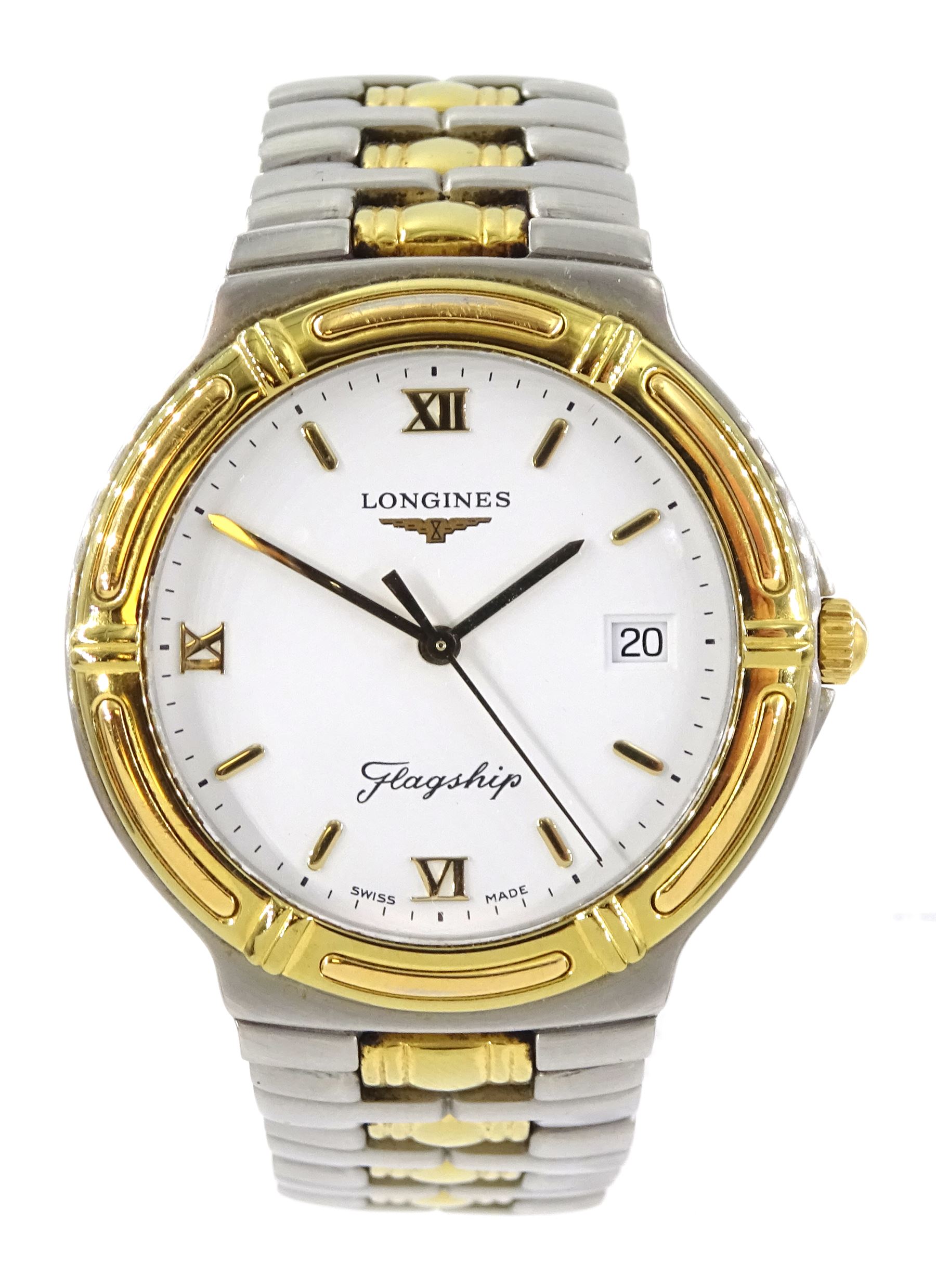 Longinges Flagship quartz two tone stainless steel bracelet wristwatch No. L5 651 3