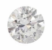Loose round brilliant cut diamond of 2.12 carat