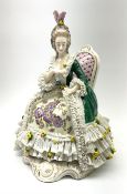 A Capodimonte lace figure