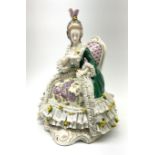 A Capodimonte lace figure