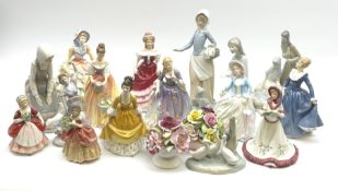 A group of mostly Royal Doulton figures