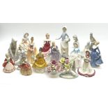 A group of mostly Royal Doulton figures