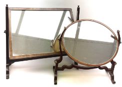 An Edwardian mahogany dressing table mirror