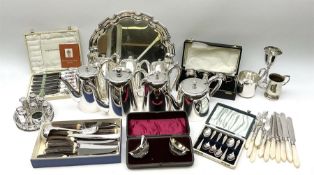 A group of silver plate and hotelware