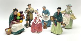 Five Royal Doulton figures