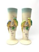 A pair of Clarice Cliff Newport Pottery vases