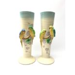 A pair of Clarice Cliff Newport Pottery vases