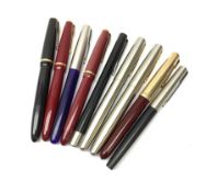 A group of Parker pens