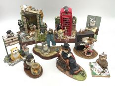 A collection of nine Border Fine Arts figures