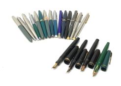 A group of vintage and later fountain pens