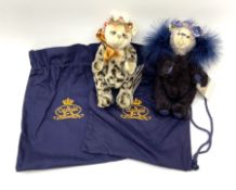 Two Cotswold Bear Company limited edition teddy bears in the Shop Exclusive series - 'Amethyst' No.1