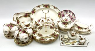 Royal Albert Old Country Roses pattern tea and dinner wares