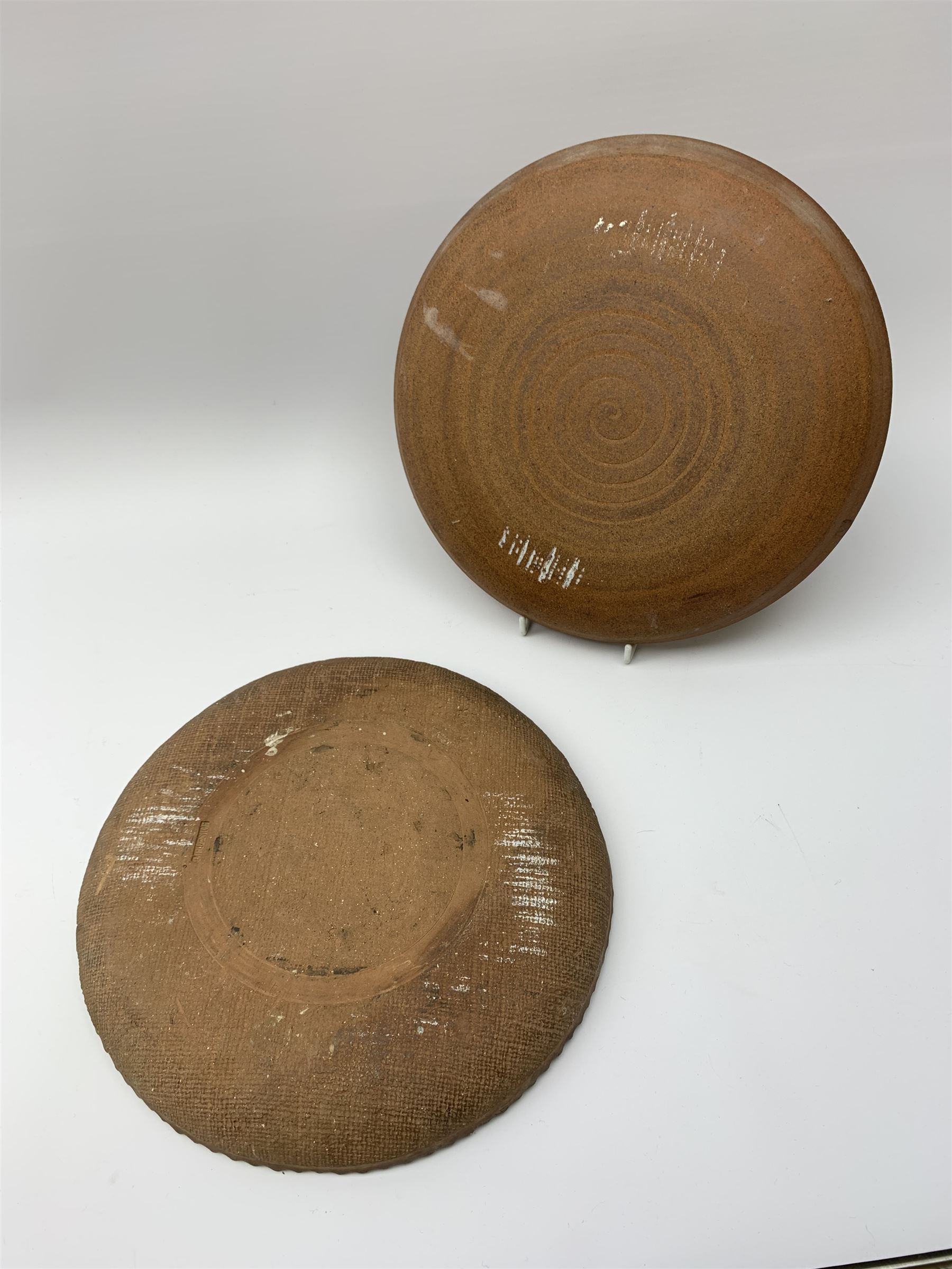Ambleside studio pottery dish with slip and incised decoration - Image 2 of 2