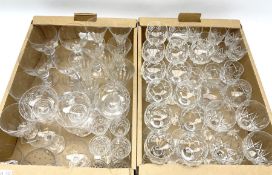 A quantity of drinking glasses