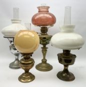 Four oil lamps