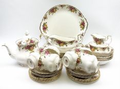 Royal Albert Old Country Roses pattern tea and dinner wares