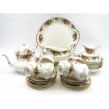 Royal Albert Old Country Roses pattern tea and dinner wares