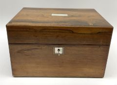 A 19th century rosewood toilet box