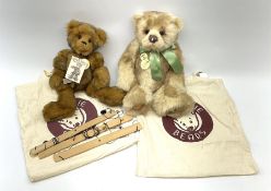 Two Charlie Bears teddy bears - limited edition 'Jonty' puppet No.4/600 designed by Heather Lyell H4