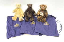 Three Cotswold Bear Company limited edition teddy bears - two in the Artists Gallery Series