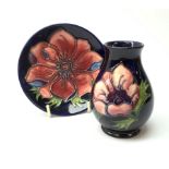 A Moorcroft pin dish and small vase