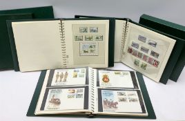 Three albums containing Isle of Man mint stamps including some miniature sheets etc and various Isle