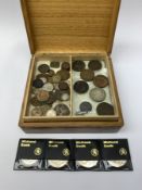 Coins including George I 1721 farthing