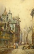 Charles James Keats (British 19th century): 'Rouen', watercolour signed 49cm x 31cm