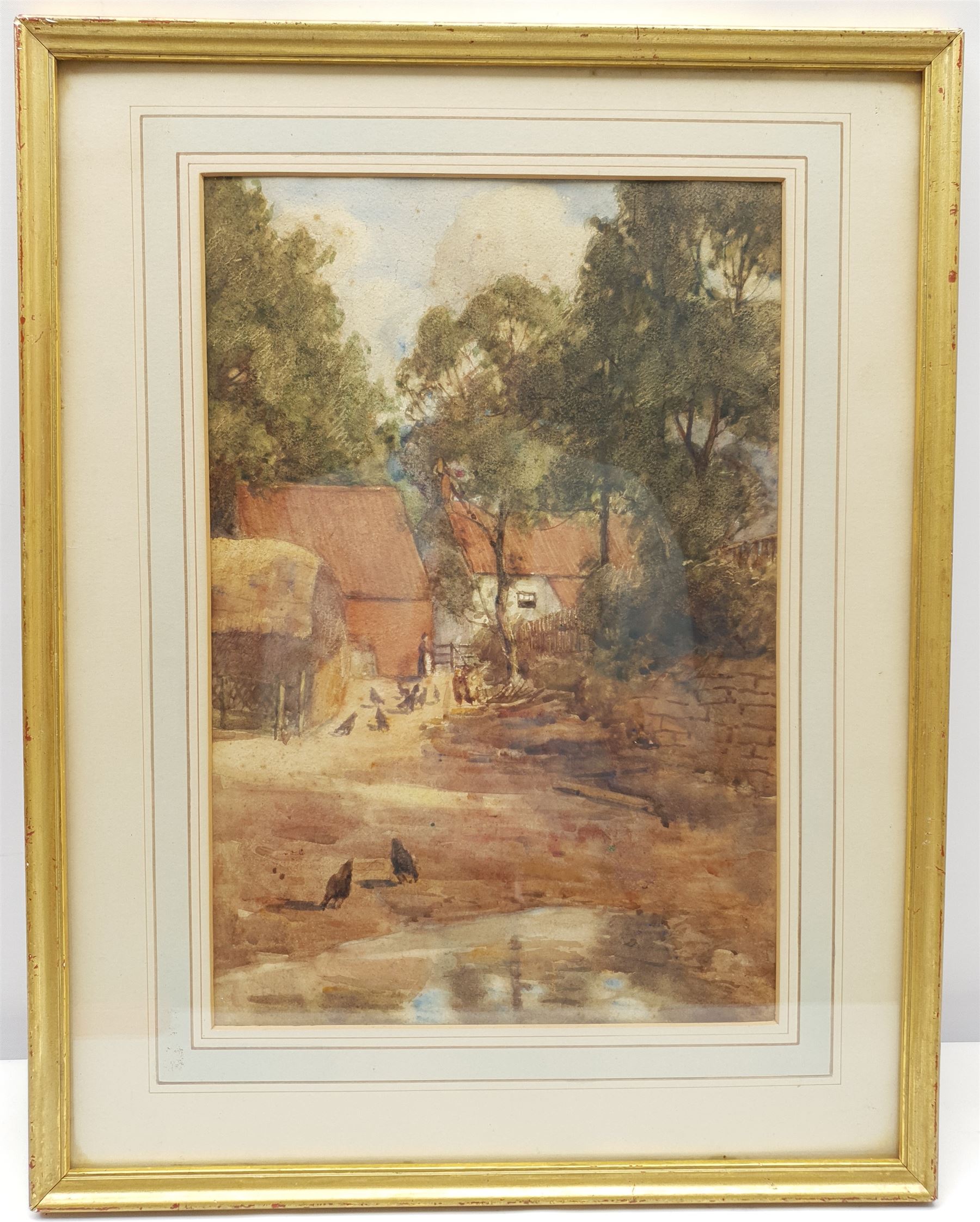 English School (Early 20th century): Poultry in the Farmyard, watercolour unsigned, inscribed McEwan - Image 2 of 4